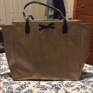 Kate Spade Black and Gold Tote Bag